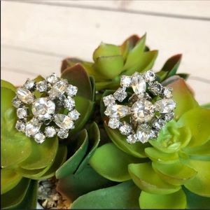 Vintage Rhinestone earrings/ shoe clips